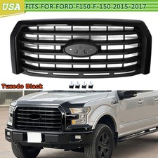 For Ford F150 F-150 2015-17 Tuxedo Black Front Bumper Upper Grille Grill Painted For Ford F150 F-150 2015-17 Tuxedo Black Front Bumper Upper Grille Grill Painted
