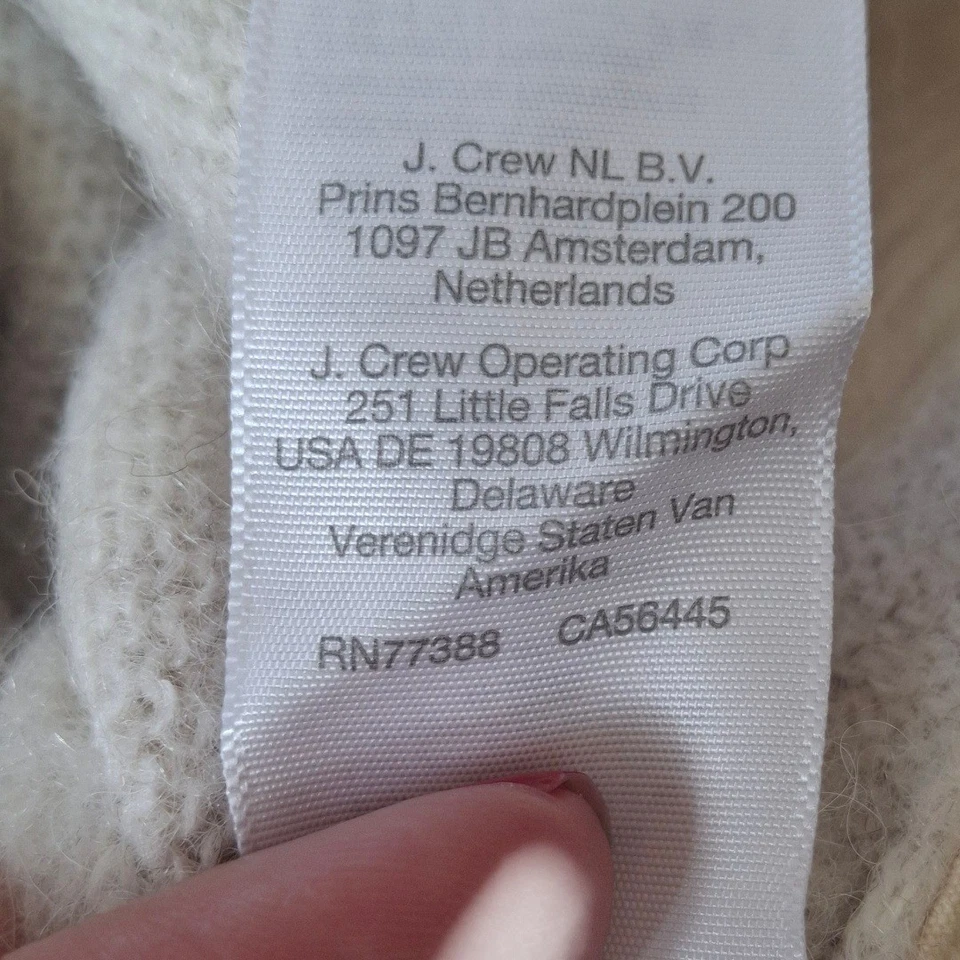 J.Crew Mock 颈部裁剪羊驼模糊针织毛衣浅灰色女式 XS NT581 — 第 4/4 张图片