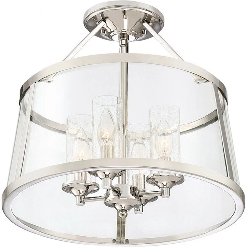 Barlow - 4 Light Semi-Flush Mount-Weathered Brass Finish Semi-Flush Mount - Picture 6 of 8