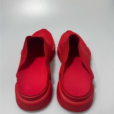 Balenciaga Speed Slip-On Mules Sneakers Red Men