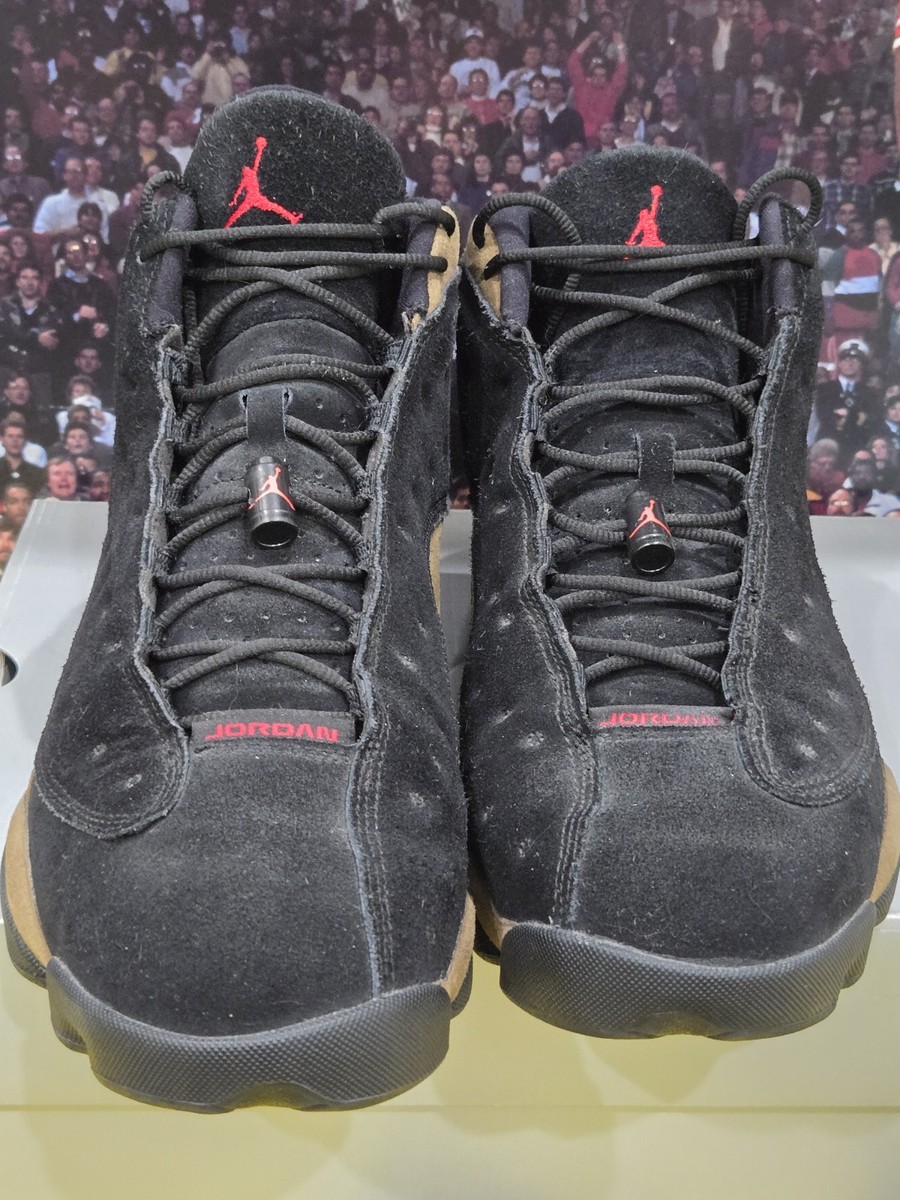 シューズ(男性用) NIKE AIR JORDAN13 RETRO OLIVE 414571-006 Nike Air Jordan 13 XIII 13s Retro Olive Black Suede 414571
