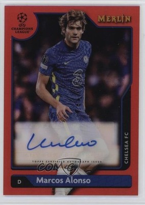 2021-22 Topps Red Refractor 9/10 Marcos Alonso #A-MA Auto 1tf2