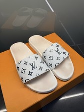 Louis Vuitton Waterfront Mule Slides – White Monogram – Size LV 8