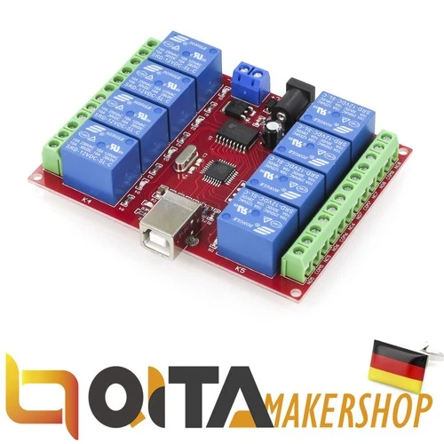 8 Channel Relay Shield Control Interface 8 Kanal USB Relais Module12V/220V