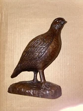 Vtg Red Mill Mfg Brown Pecan Shell Resin Pheasant Handcrafted USA Shelf Decor