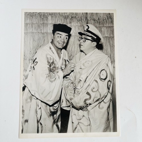 Vintage NBC TV Press/Publicity Photo "McHale's Navy" Ernest Borgnine Joe Flynn