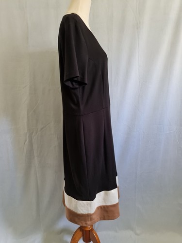 TRENT NATHAN Short Sleeve Size 18 MIDI Dress Lined Made In Australia Side Zip ❤️ - Picture 3 of 15