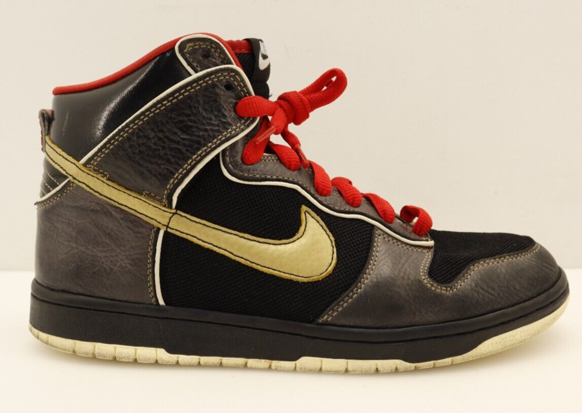 Nike SB Dunk High Size 9 Marshall Amps Amp Black Gold 313171 Nike SB Dunk High Size 9 Marshall Amps Amp Black Gold 313171