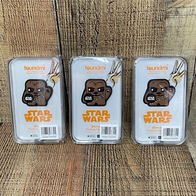 3 Foundmi Disney Star Wars Chewbacca Bluetooth Find My Keys Tracker KeyChain Fob