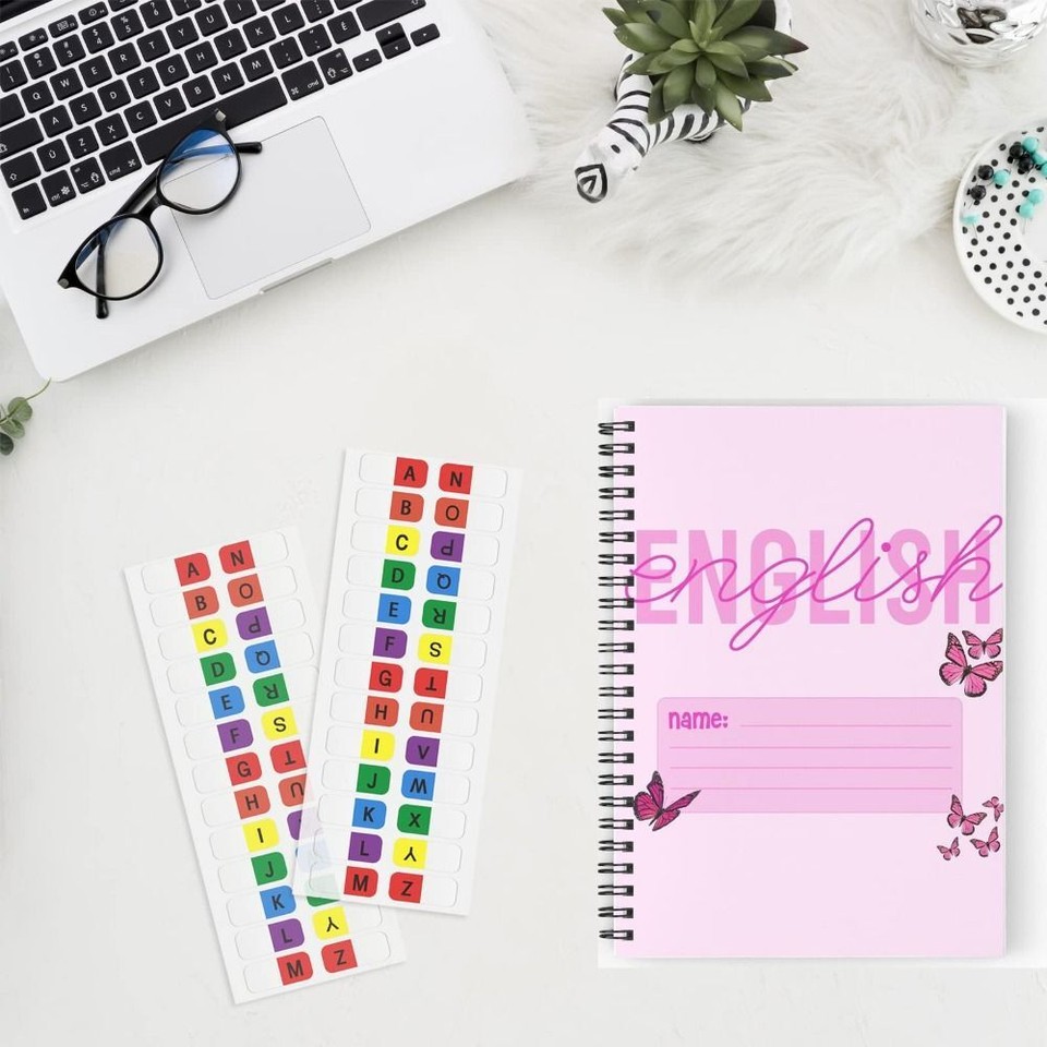 AZ Sticky Tabs Alphabet Book Tabs 8 sheet Index Tabs Dictionary eBay