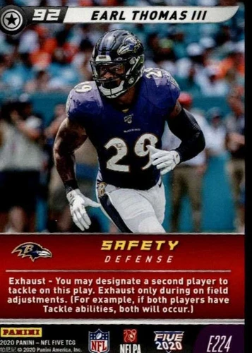 2020 Panini NFL Five TCG Earl Thomas III #E224