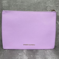 Stoney Clover Lane Lavender Flat 8 X 11 Zippered Pouch Gold Logo and Hardware