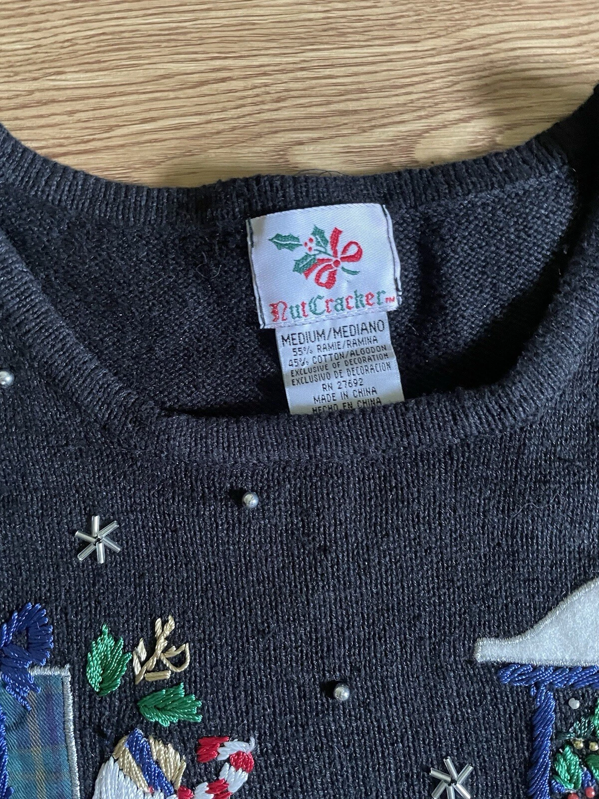 Ugly Christmas Sweater Women Medium Nutcracker Brand