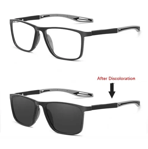 Photochromic Reading Glasses For Men Square Outdoor Sunglasses -1.00 -4.00 - Picture 12 of 17