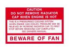 <!--F#f_0-->Decal Fan Warning HZ WB VB VC VH VK VL & LX Torana & VN VP VR VS Commodore V8...<!--F/-->
