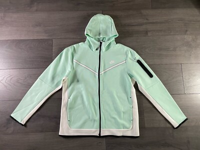 green white tech fleece