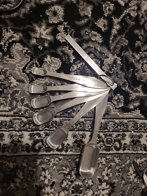 Measuring Spoons Stainless Steel Mini Set Of 7 Pcs 1/8 1/4 1/2 3/4 1 Tsp 1 Tbsp