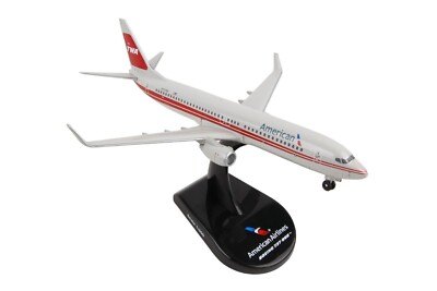POSTAGE STAMP (PS5815-6) AMERICAN 737-800 (TWA RETRO) 1:300 SCALE DIECAST MODEL