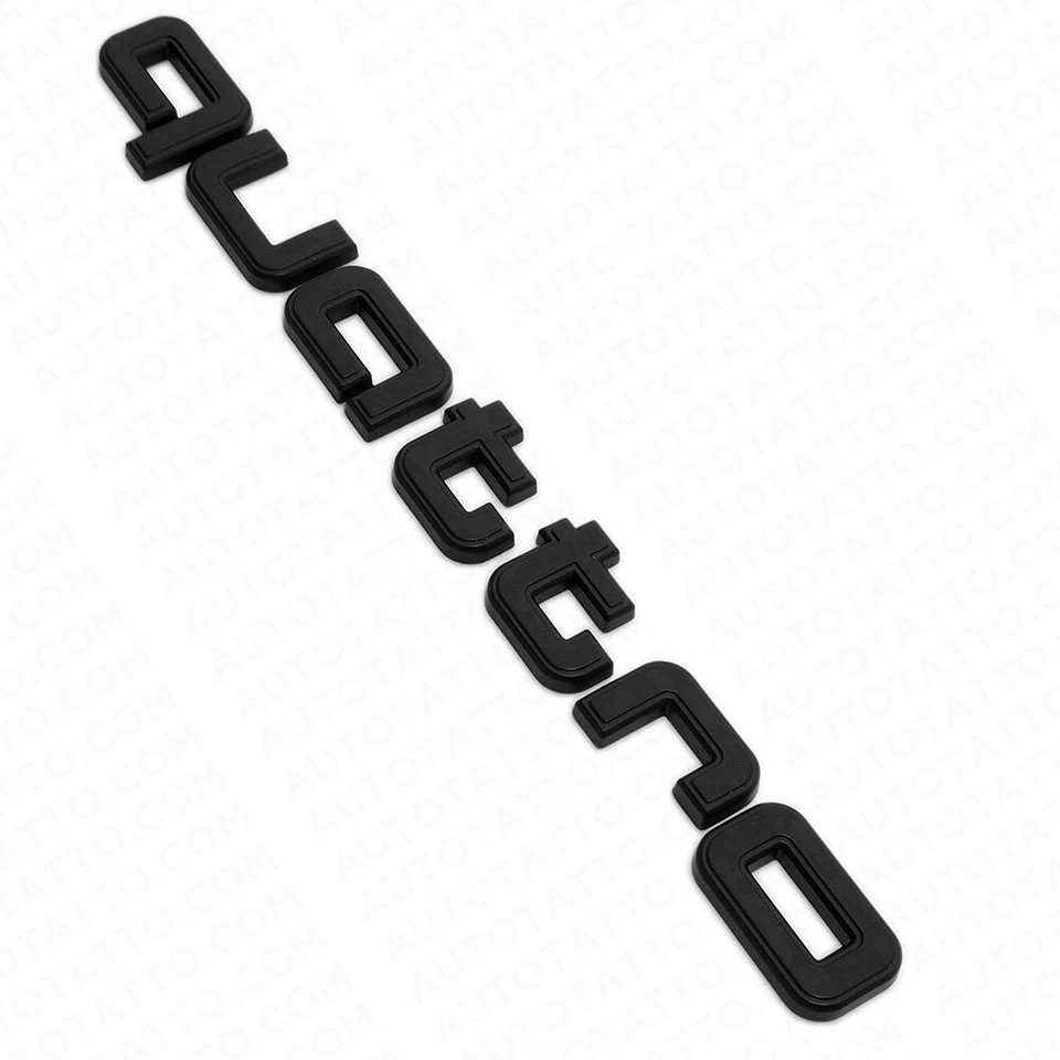 Audi Quattro Matte Black Letter Liftgate Nameplate Trunk Emblem Badge Sport — 第 3/4 张图片