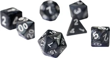 SDZ0001-01 SIRIUS DICE RPG Dice Set (7): Pearl Charcoal Grey Acrylic