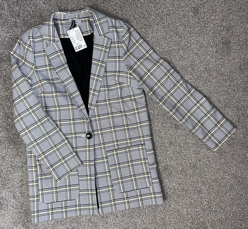 BNWT H&M DIVIDED CHECK BLAZER SIZE XS RRP £34.99 SOLD OUT