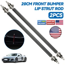 2Pc Adjustable 8"-11" Carbon Fiber Bumper Lip Splitter Strut Rod Tie Support Bar