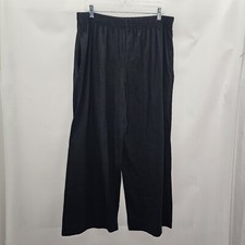 Pre - Owned Vintage Women Size L Black Cotton Pants