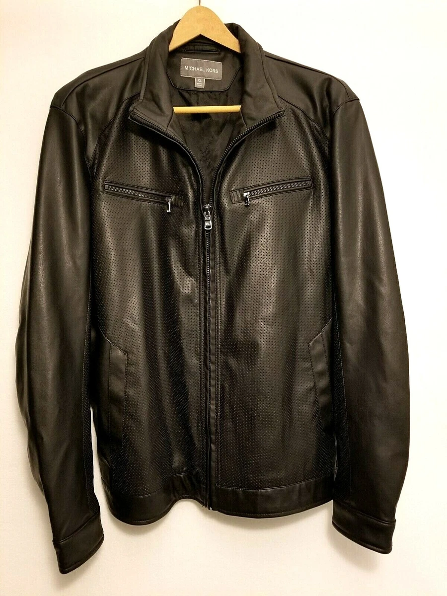 Michael Kors Bomber Black Jacket Mens Size XL