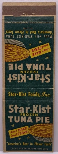 Star-Kist Frozen Tuna Pie, Matchbook Cover