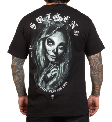 Sullen Pin Up Street Life Americana Punk Tattoo Art Mens Tee ETERNAL HEART