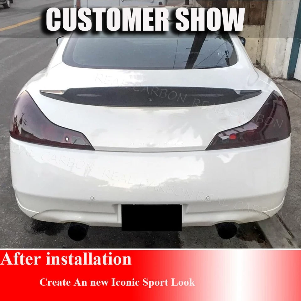 Alerón trasero de fibra de carbono apto para Infiniti G37 09-15 Q60 13-15 cupé Foto 3 de 4