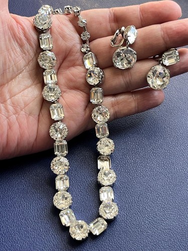 Rare FENICHEL crystal bead necklace/earring set (as is) - Bild 2 von 9