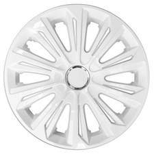 Radkappen Radblenden Radzierblenden 4 Stück Satz Set Weiß Lackiert KFZ 14" Zoll