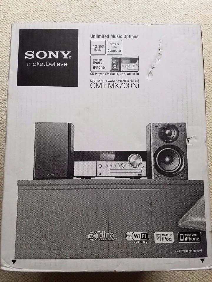 Sony CMTMX700NI Music System and Wi-Fi Internet Radio (Discontinued) - Image 2 of 4