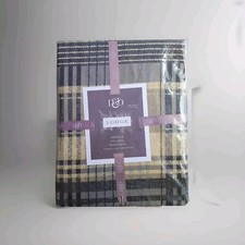 Image of Dreams & Drapes Single Duvet Cover Set Connolly Check Charcoal Brushed Cotton 