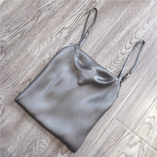 Mujeres 16MM Seda Cami Vestido sin Mangas Completo 100% Seda Bajo Vestido Ropa Interior Chemise - Imagen 41 de 42