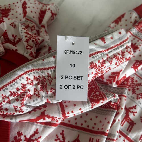 Christmas Pajamas Unisex Kids 10 Holiday Jammies For Your Families Reindeer BxN - Picture 7 of 8