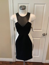 Mason Black & White Colorblock Dress, Size Small