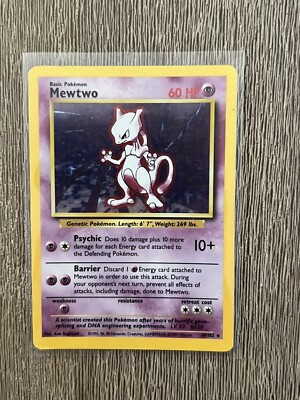 Pokémon Base Set Mewtwo 010/102 Holo. | eBay Australia
