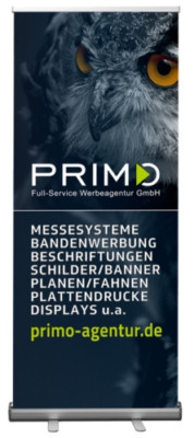 Roll-Up Display System mit Druck 85x200cm für Digitaldruck Werbetechnik + Tasche