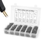 3000 PCS Plastic Welding Staples, 6 Types Hot Staples for Plastic Welder