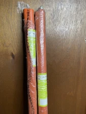 Vintage Montgomery Ward 2 pull down window shade Roller Rust/Orange 70's Scallop