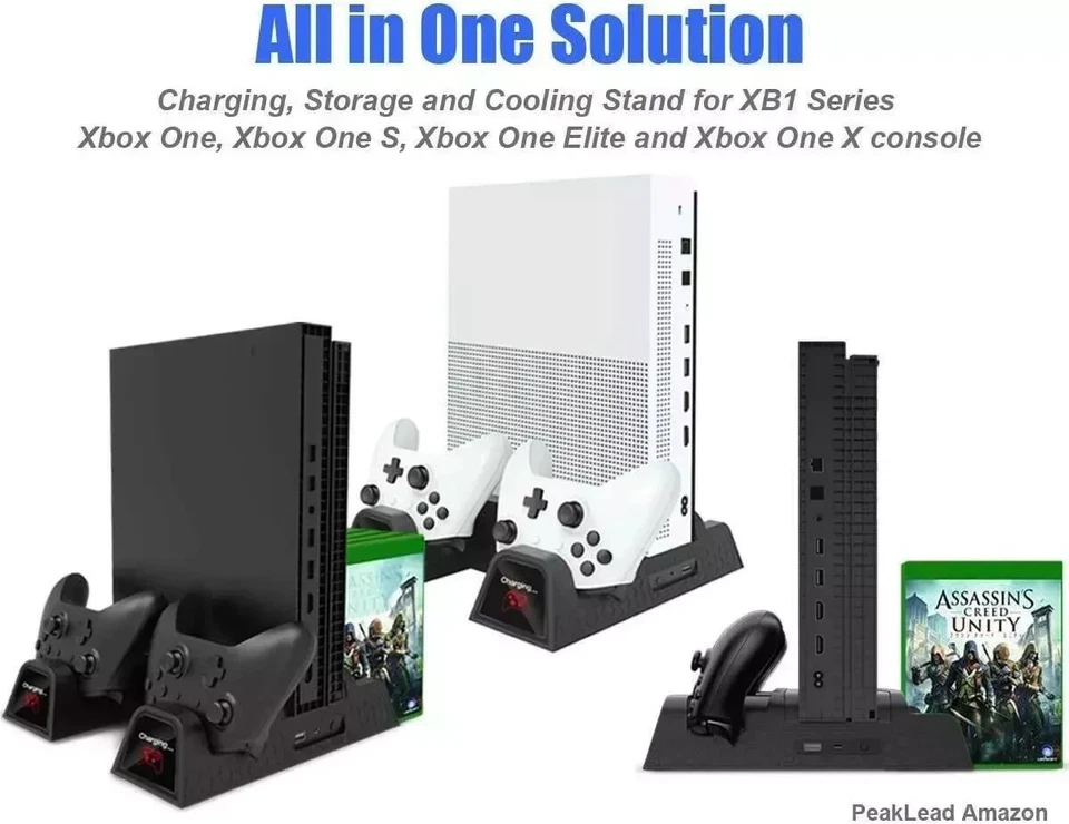 Cooling Stand Controller Charger Dock Game Storage Organiser for Xbox One S X - Image 2 of 4