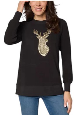 Jingle Belles by Kim Gravel Women's Golden Girls Holiday Sweater Black