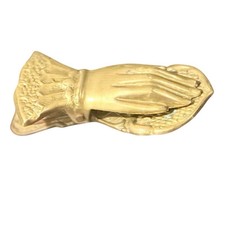 Vintage Brass Hand Clip Paperweight Victorian...