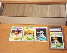 1980 Topps Baseball Card Set, Complete, Graded Henderson, Ryan, Murray & More