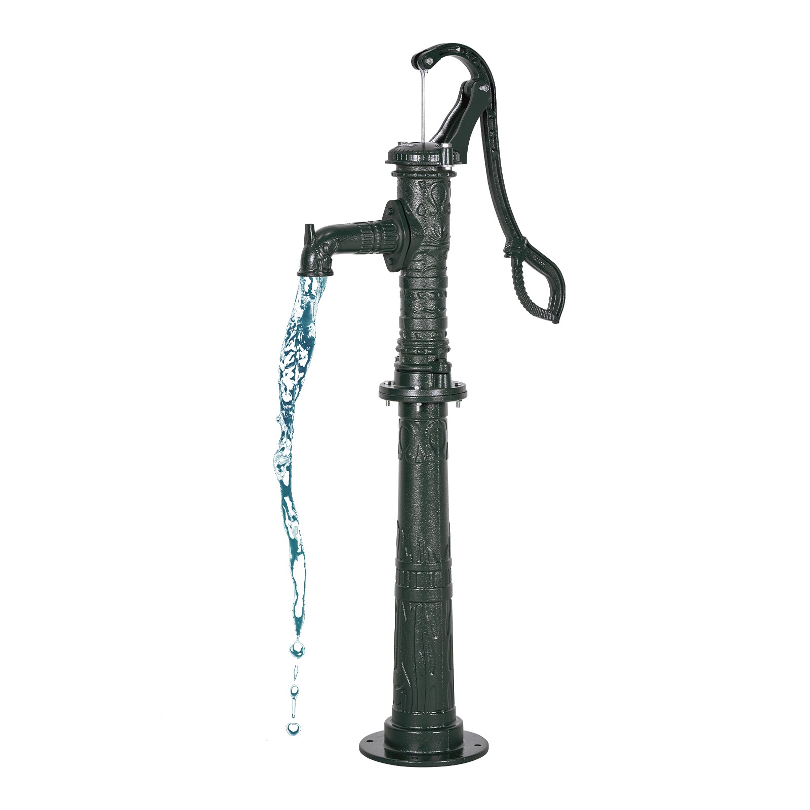 Pompe nostalgique VEVOR pour puits sans électricité : puisez l'eau à 6m avec ce kit vert
