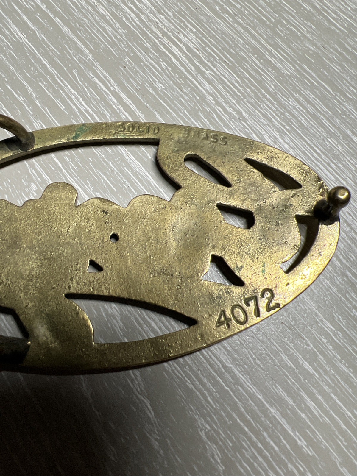 Vintage Solid Brass George Script Cursive Spell-O… - image 4