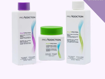 Pro Addiction Intro Kit Purple/white Straightening System With Hair Mask