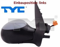 TYC 326-0076 AußEnspiegel Links Spiegel AußEn FüR Peugeot